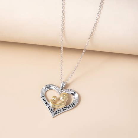 collier pendentif coeur diamant lettrage fête des mères mode's discount tags