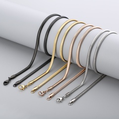 fashion simple geometric snake bone multi-color titanium steel necklace
