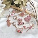 Fashion heartshaped alloy rhinestone rose gold wholesale key chain pendantpicture7