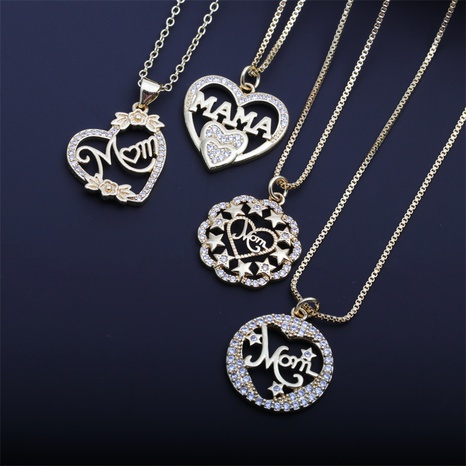 collier en cuivre avec pendentif en forme de coeur pour la fête des mères's discount tags