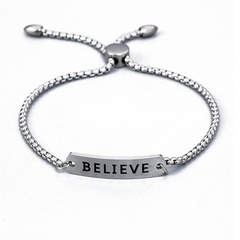 Fashion accessories stainless steel BELIEVE men's bracelet