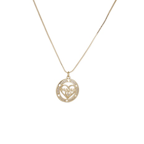 collier de cuivre étoile de zircon pendentif en forme de coeur de mode MAMA's discount tags