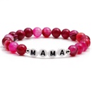 simple rose ligne rouge agate MAMA bracelet perl fte des mres femmepicture9