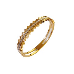 Fashion new titanium steel bracelet plated 18k gold lucky four-leaf clover hollow