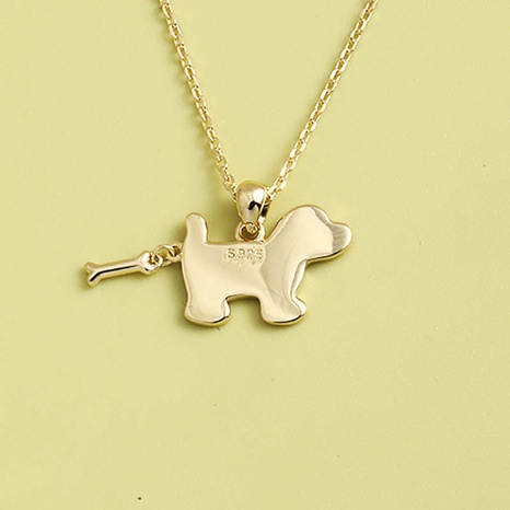 Simple Classic Puppy S925 Silver Necklace's discount tags