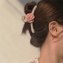 Rosa Kamelie fangen Clip Stoff Rose Haarspange Haarschmuckpicture8