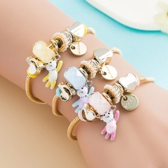 Fashion bear pendant multi-element cute alloy bracelet accessories