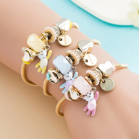 Fashion bear pendant multi-element cute alloy bracelet accessories's discount tags