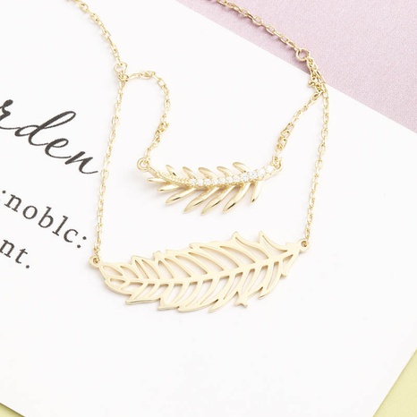 Simple Classic Leaf S925 Silver Necklace's discount tags