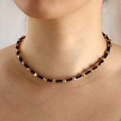 Fashion Bohemian Heart-shaped Beaded Glass Necklace