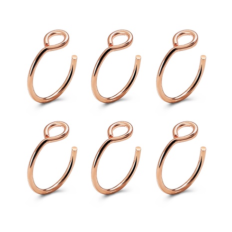 creative exaggerated C-shaped corner nose stud combination 6-piece set's discount tags