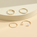 Fashion simple pearl wave twist joint alloy ring fourpiece setpicture8