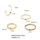 Fashion simple pearl wave twist joint alloy ring fourpiece setpicture9