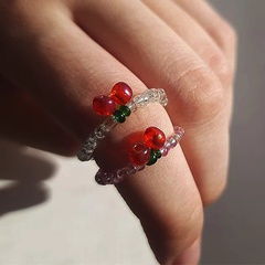 Creative new elastic crystal bead ring