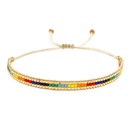 new bohemian rainbow glass beads handbeaded small bracelet womenpicture9