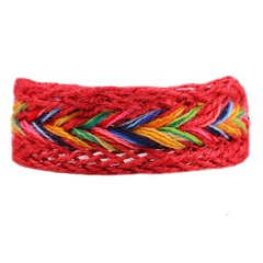 Colorful hemp rope braided beaded bracelet new jewelry