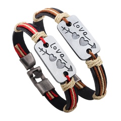 Fashion arrow heart leather bracelet couple jewelry Valentine's Day