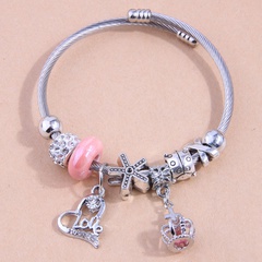 European and American fashion metal wild love crown pendant simple accessories personality bracelet
