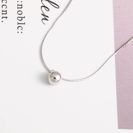 Simple Classic Ball S925 Silver Necklace's discount tags