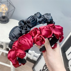 Fashion hair accessories three-dimensional fabric rose headband