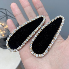 black pearl chain water drop BB clip sweet diamond hairpin alloy accessories