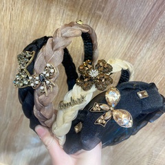 Fashion bow-knot diamond twist braid headband hair accessories