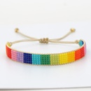 Couple Rainbow Beaded Bracelet Boho Elements Handwoven Jewelrypicture8