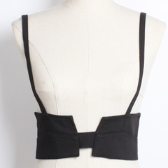 Fashion strap-style girdle decoration black outer shirt suspenders corset