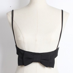 Shirt decoration girdle black female bow suspender
