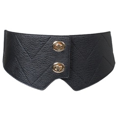 Rotary buckle belt women's decorative fashion elastic waist