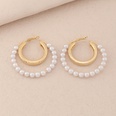 Boucles doreilles en forme de cercle de perles en alliage de mode Bijoux pour femmes douces simplespicture12