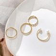 Fashion simple pearl wave twist joint alloy ring fourpiece setpicture13