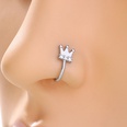 Fashion new jewelry nonpierced false nose ring crown zircon nose ring nose nail onepicture17