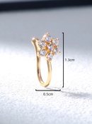 Fashion new jewelry flower zircon nose ring Ushaped microset flower zircon nose ring false nose ring piercing jewelry for women 1picture16