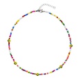 Spring crystal collarbone chain smile beads stacked color necklacepicture12
