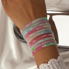 Lot de 10 bracelets élastiques en silicone colorés en gros