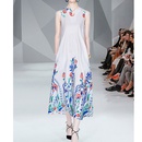 2022 summer new fashion vneck tie print sleeveless dress womens clothingpicture10