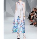 2022 summer new fashion vneck tie print sleeveless dress womens clothingpicture11