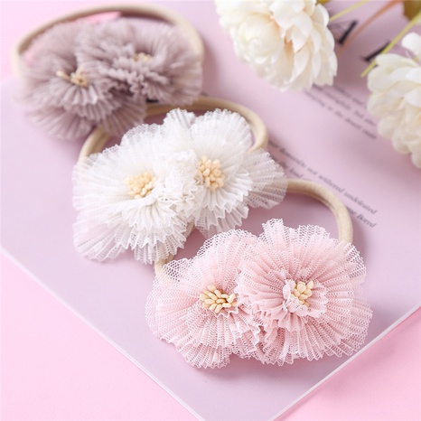 Ensemble de 3 bandeaux de cheveux pour bébé fleur en nylon simple's discount tags