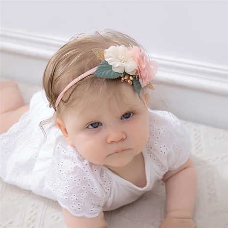 Stirnband aus elastischem Babymädchen aus einfachem Blumennylon's discount tags