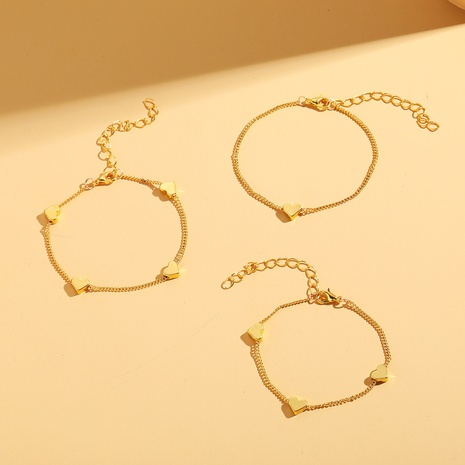 vente en gros simple bracelet en cuivre cadeau Saint Valentin en forme de coeur's discount tags