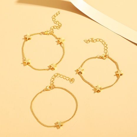 Bracelet en cuivre étoile simple étoile à cinq branches à la mode's discount tags