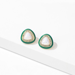 retro baroque pearl female green alloy earrings new wholesalepicture9