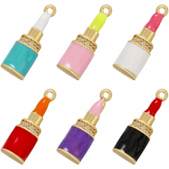 Color drip lipstick shape pendant DIY jewelry accessories