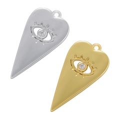 Pendentif en forme de coeur en forme d'oeil de zircon micro-sérié Accessoires de bijoux à bricoler soi-même