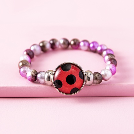 Fashion Geometric Ladybug Colorful Beaded Plastic Bracelet's discount tags