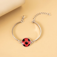 Simple Fashion Geometric Ladybug Bent Alloy Bracelet
