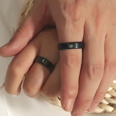 Fashion Popular Sun Moon Stainless Steel Couple Ring