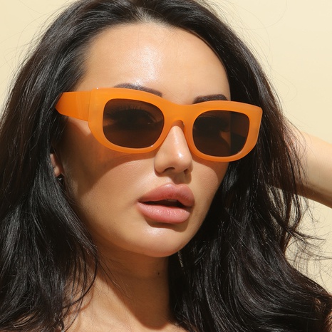 New retro rectangular women's wide-legged multi-color sunglasses's discount tags