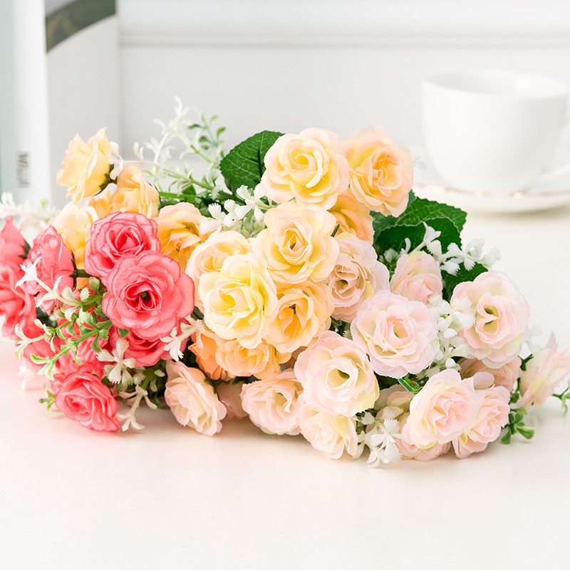 Simulation fleur bourgeon de rose maison salon dcoratif soie faux bouquet